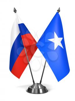 Royalty Free Clipart Image of Russia and Somalia Miniature Flags