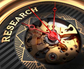 Royalty Free Clipart Image of a Research Watch