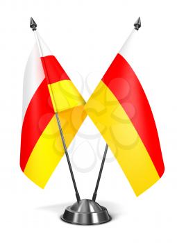 Royalty Free Clipart Image of Two Georgia Miniature Flags