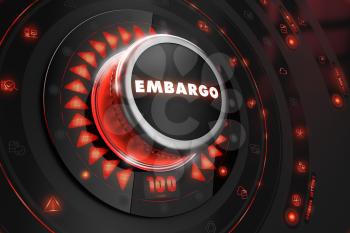Royalty Free Clipart Image of an Embargo Button