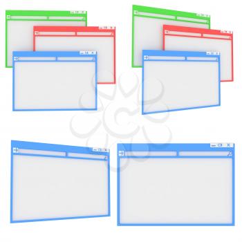 Royalty Free Clipart Image of Computer Screens