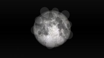 Full Moon on a black background. Digital illustration. Moon texture is public domain provided by NASA.