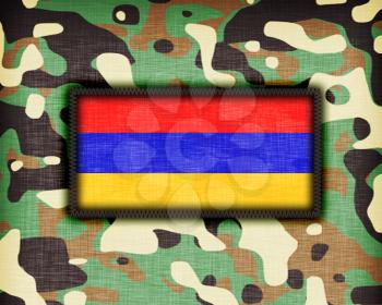 Amy camouflage uniform with flag on it, Armenia