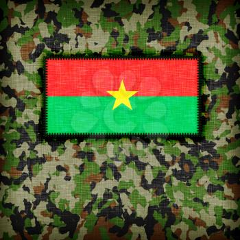 Amy camouflage uniform with flag on it, Burkina Faso