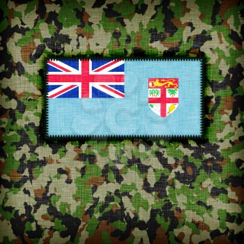 Amy camouflage uniform with flag on it, Fiji