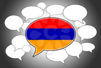 Speech bubbles concept - spoken language is Armenian