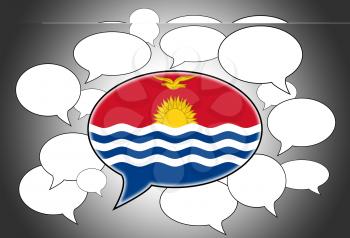 Communication concept - Speech cloud, the voice of Kiribati