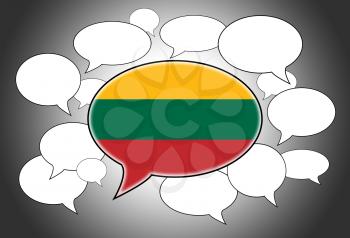 Communication concept - Speech cloud, the voice of Lithuania