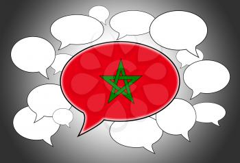 Communication concept - Speech cloud, the voice of Morocco