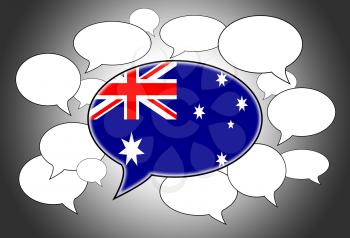 Speech bubbles concept - the flag of australia