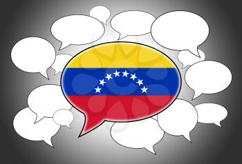 Speech bubbles concept - the flag of Venezuela