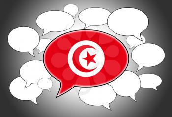 Communication concept - Speech cloud, the voice of Tunisia