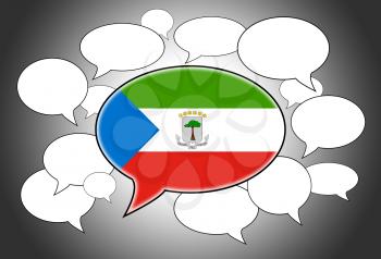 Communication concept - Speech cloud, the voice of Equatorial Guinea
