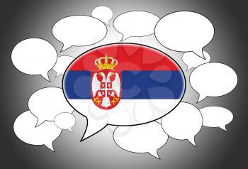 Communication concept - Speech cloud, the voice of Serbia