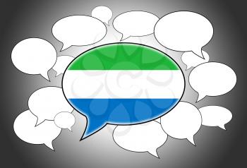 Communication concept - Speech cloud, the voice of Sierra Leone