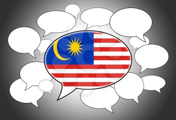 Communication concept - Speech cloud, the voice of Malaysia
