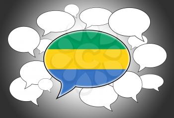 Communication concept - Speech cloud, the voice of Gabon