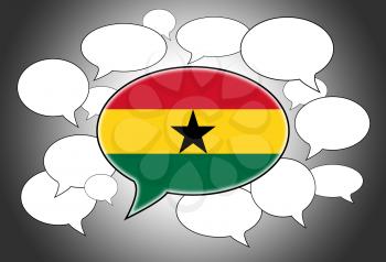 Communication concept - Speech cloud, the voice of Ghana
