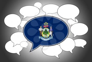 Communication concept - Speech cloud, the voice of Maine