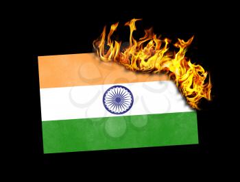 Flag burning - concept of war or crisis - India