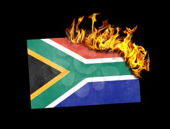 Flag burning - concept of war or crisis - South Africa