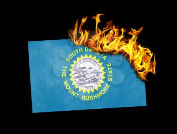 Flag burning - concept of war or crisis - South Dakota