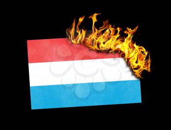 Flag burning - concept of war or crisis - Luxembourg