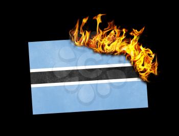 Flag burning - concept of war or crisis - Botswana