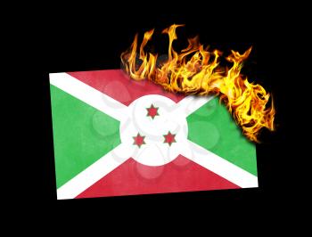 Flag burning - concept of war or crisis - Burundi