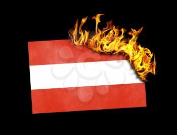 Flag burning - concept of war or crisis - Austria
