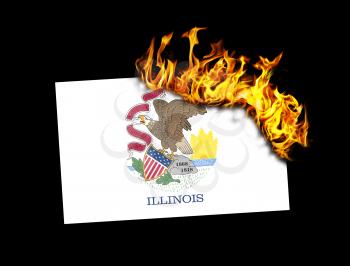 Flag burning - concept of war or crisis - Illinois