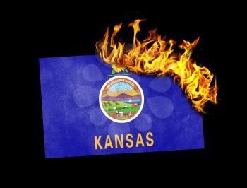 Flag burning - concept of war or crisis - Kansas