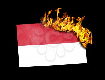 Flag burning - concept of war or crisis - Indonesia