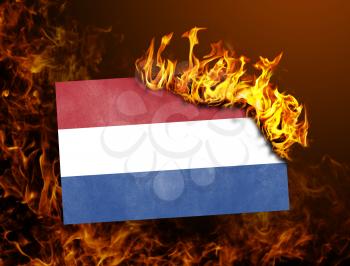 Flag burning - concept of war or crisis - Netherlands