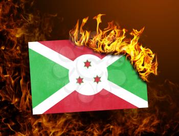 Flag burning - concept of war or crisis - Burundi