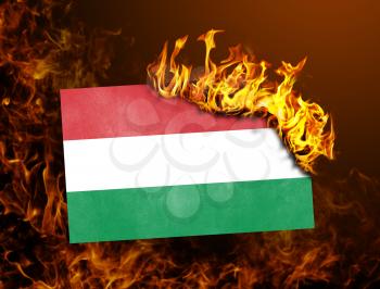 Flag burning - concept of war or crisis - Hungary