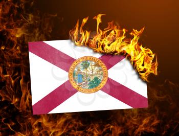 Flag burning - concept of war or crisis - Florida