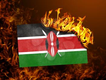 Flag burning - concept of war or crisis - Kenya