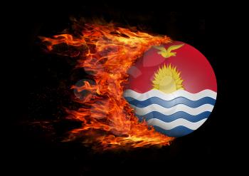 Concept of speed - Flag with a trail of fire - Kiribati