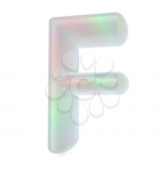 Glossy alphabet. The letter F