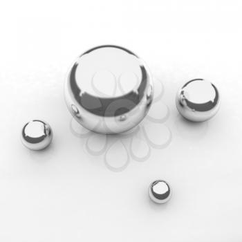 Chrome Balls on a white background