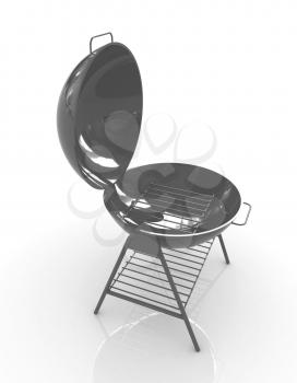 Oven barbecue grill on a white background