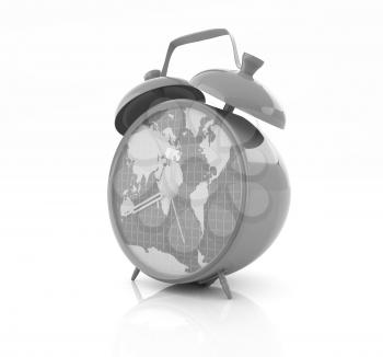 Clock of world map