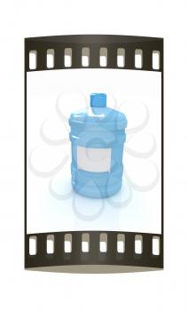water bottle. The film strip