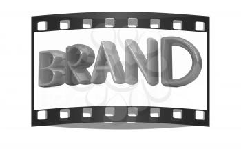 brand 3d colorful text on a white background. The film strip
