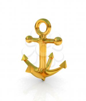 Gold anchor