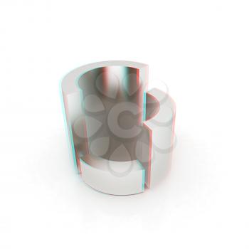 Abstract structure. 3D illustration. Anaglyph. View with red/cyan glasses to see in 3D.