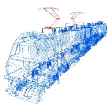 train.3D illustration