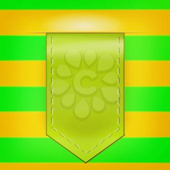 icon arrow pattern of green and yellow. 3D illustration. Vintage style.