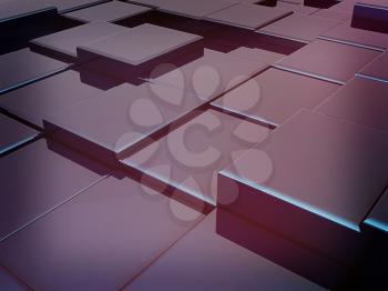 The abstract urban background (close-up). 3D illustration. Vintage style.